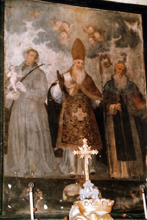 San Donato, Sant'Antonio da Padova, Sant'Antonio Abate (dipinto) - ambito Italia meridionale (fine/inizio secc. XVI/ XVII)