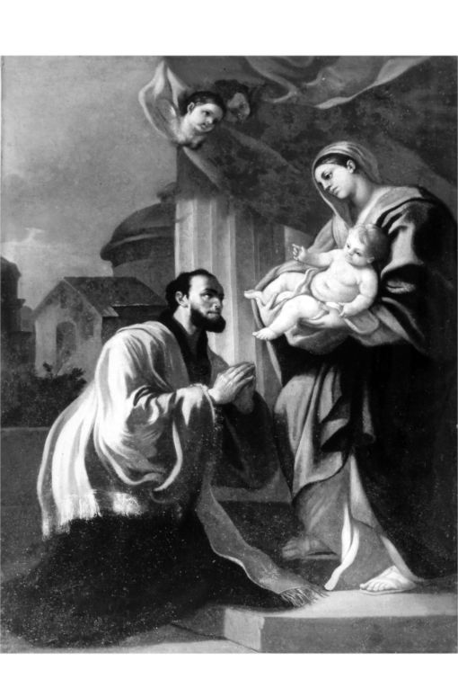 Madonna con Bambino e San Gaetano da Thiene (dipinto) - ambito salentino (metà sec. XVIII)