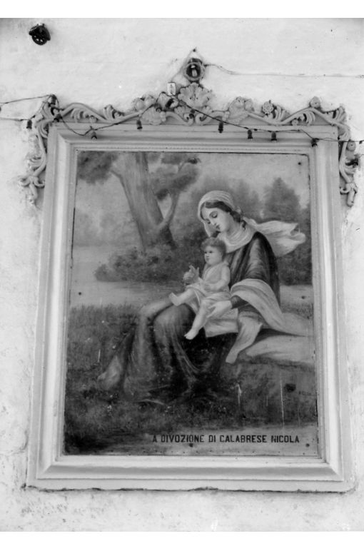 Madonna con Bambino (dipinto) di Cavallo Salvatore (sec. XX)