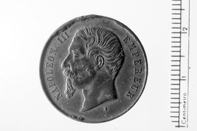 Ritratto di Napoleone III (recto)/ (medaglia) - ambito francese (sec. XIX)
