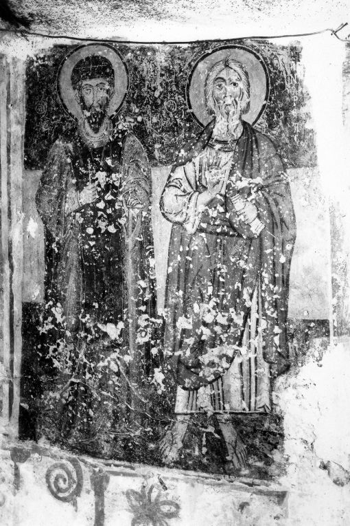 Sant'Andrea e san Michele Maleinos (?) (dipinto) - ambito Italia meridionale (fine/inizio secc. XIII/ XIV)