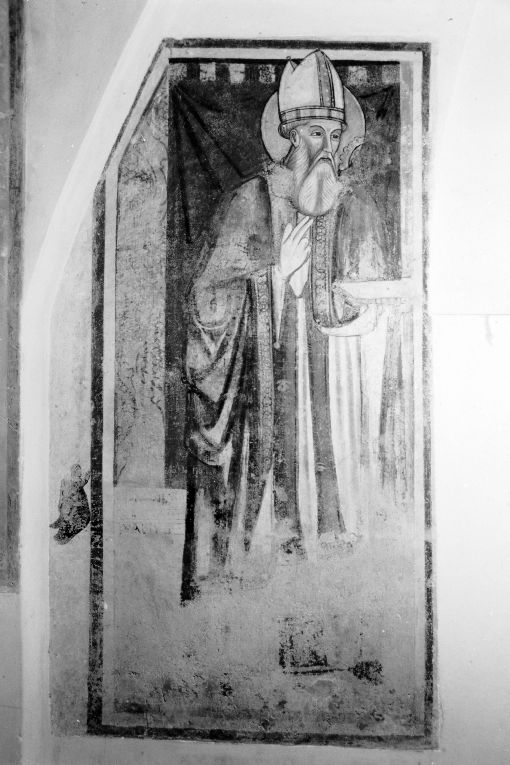 Santo vescovo e committente (dipinto) - ambito Italia meridionale (seconda metà sec. XV)