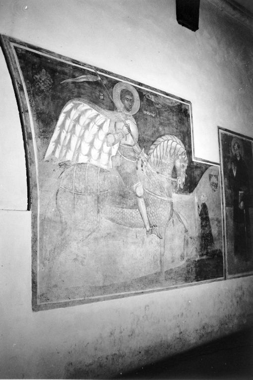 San Salomone e figura orante (dipinto) - ambito Italia meridionale (sec. XV)