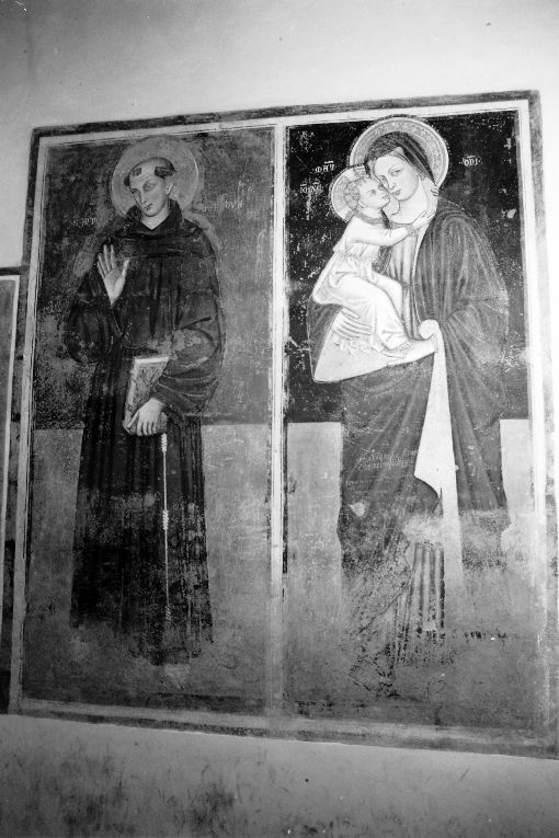 Sant'Antonio da Padova e Madonna con Bambino (dipinto) - ambito Italia meridionale (sec. XV)