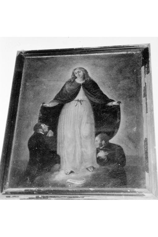 Madonna della Misericordia e committenti (dipinto) - ambito salentino (seconda metà sec. XIX)