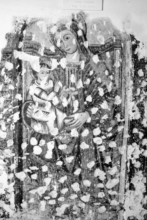 Madonna con Bambino in trono (dipinto, opera isolata) - ambito salentino (seconda metà sec. XVI)