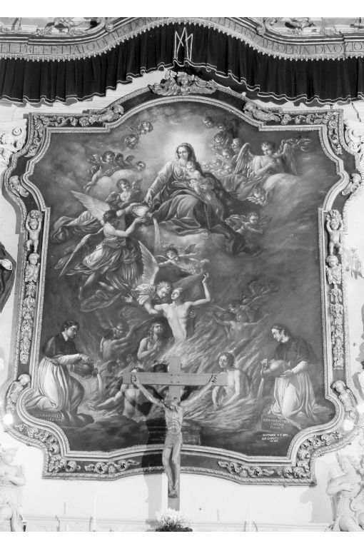Madonna che intercede per le anime del Purgatorio (dipinto) di Elmo Serafino (sec. XVIII)