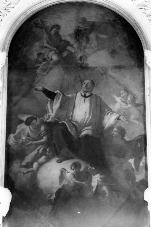 San Vincenzo de Paoli in gloria (dipinto) di Tiso Oronzo (seconda metà sec. XVIII)