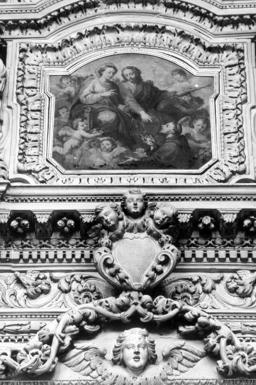 Madonna Cristo e San Francesco (dipinto) di Elmo Serafino (attribuito) (sec. XVIII)