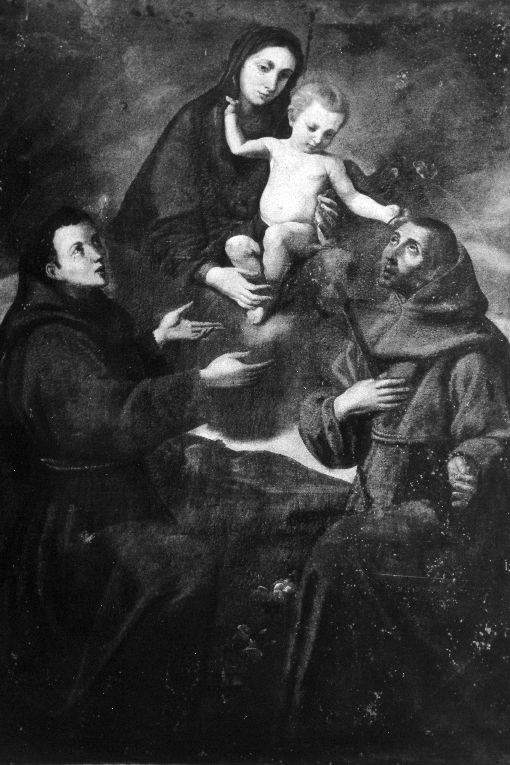 Madonna con Bambino tra Sant'Antonio e San Francesco (dipinto) - ambito salentino (prima metà sec. XVII)