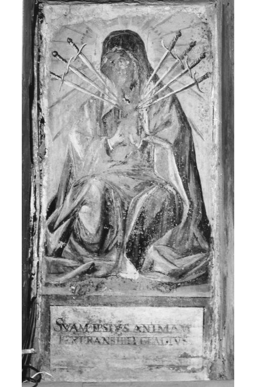 Madonna trafitta da sette spade (dipinto, opera isolata) - ambito salentino (sec. XVI)