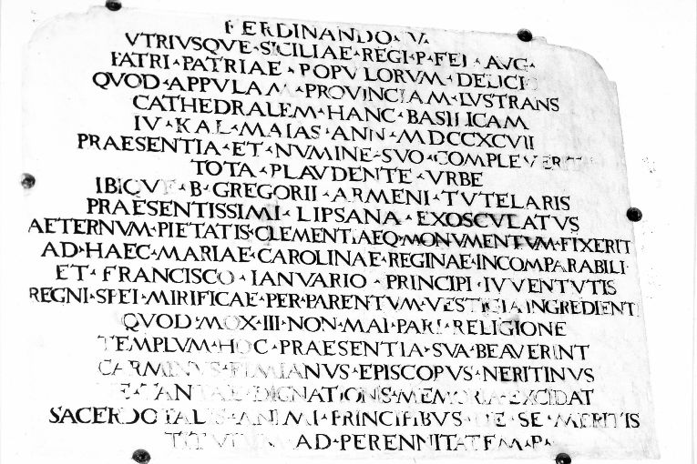 lapide, opera isolata - ambito salentino (sec. XVIII)