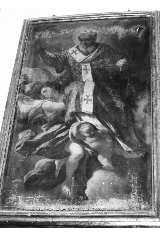 San Nicola di Bari in gloria (dipinto) - ambito napoletano (fine/inizio secc. XVII/ XVIII)