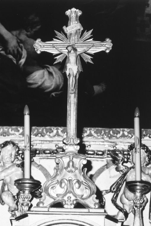 croce d'altare, elemento d'insieme - manifattura napoletana (sec. XVIII)