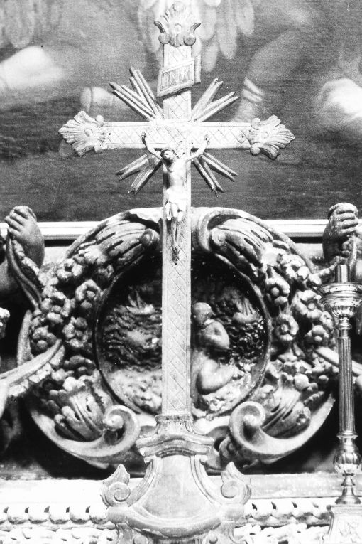 croce d'altare, elemento d'insieme - manifattura napoletana (fine/inizio secc. XVIII/ XIX)