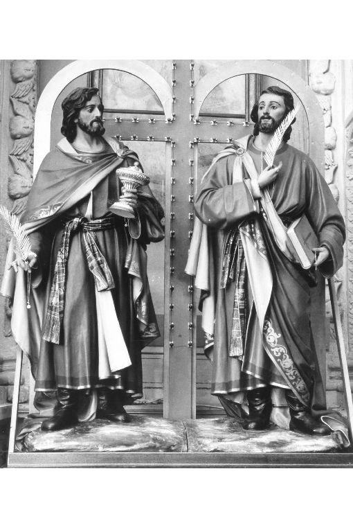 Santi Cosma e Damiano (statua, coppia) di Manzo Giuseppe (primo quarto sec. XX)