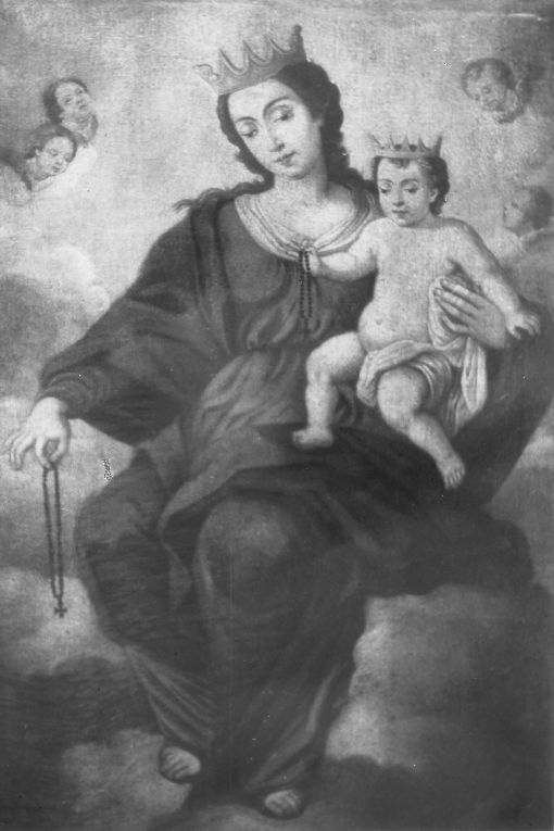 Madonna del Rosario (dipinto, opera isolata) - ambito salentino (inizio sec. XVIII)