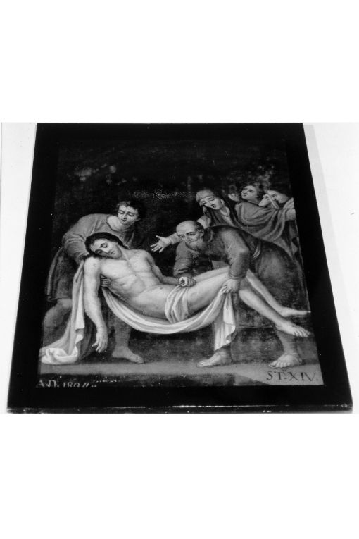 trasporto di Cristo al sepolcro (dipinto) - ambito salentino (sec. XIX)