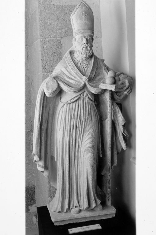 San Nicola di Mira (statua) - ambito salentino (prima metà sec. XVII)