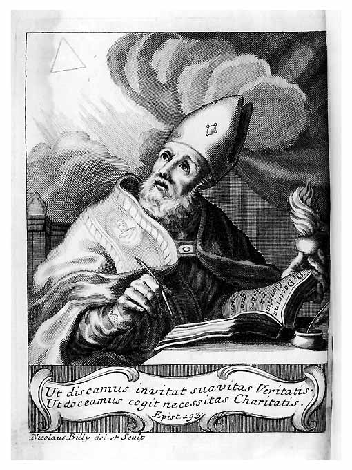 Sant'Agostino Aurelio (stampa) di Billy Nicolò il Vecchio (sec. XVIII)