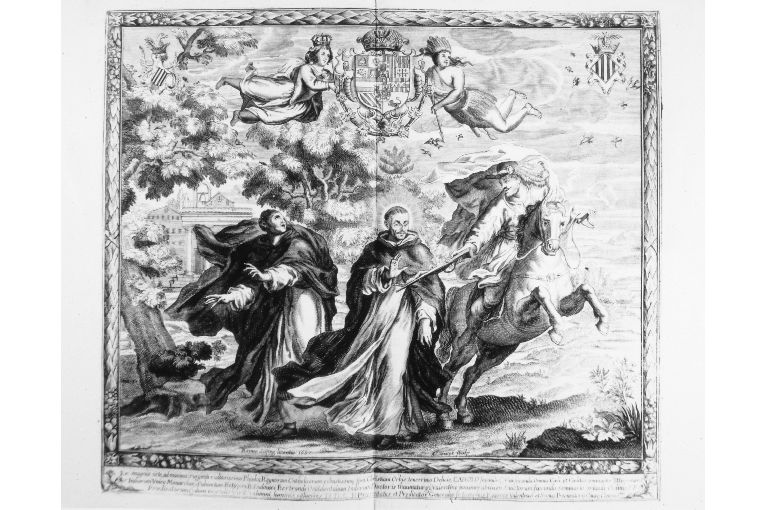 beato Ludovico Bertrando (stampa) di Clowet Albert (sec. XVII)