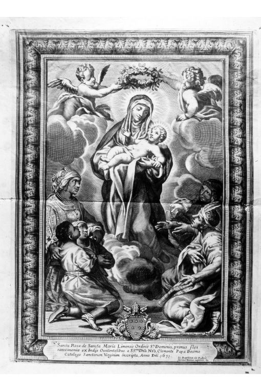 santa Rosa da Lima (stampa) di Scotti Carlo (sec. XVII)