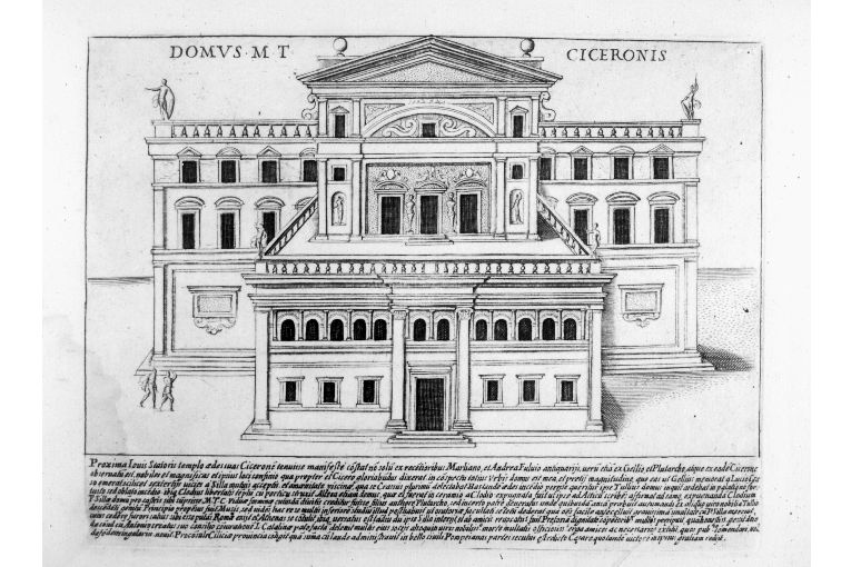 La domus di Marco Tullio Cicerone (stampa) di A. B (seconda metà sec. XVIII)