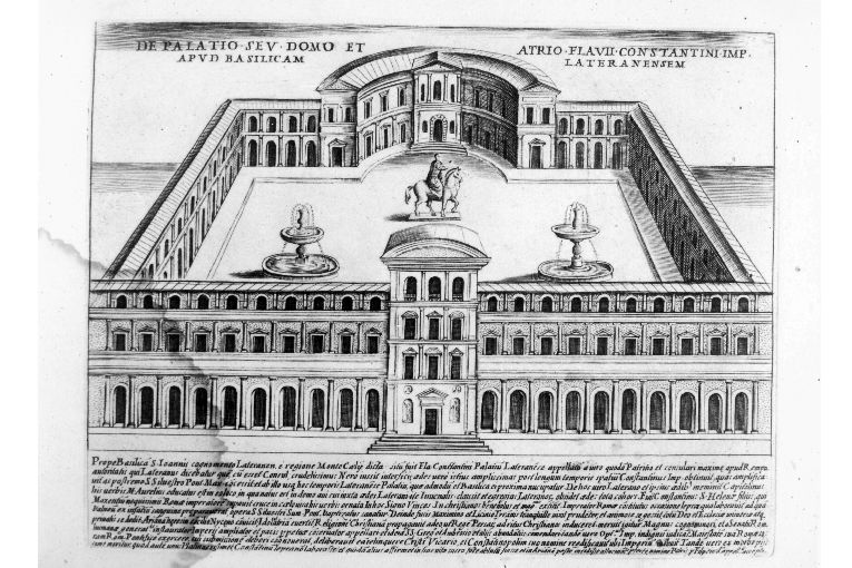 Il palazzo di Costantino (stampa) di A. B (seconda metà sec. XVIII)