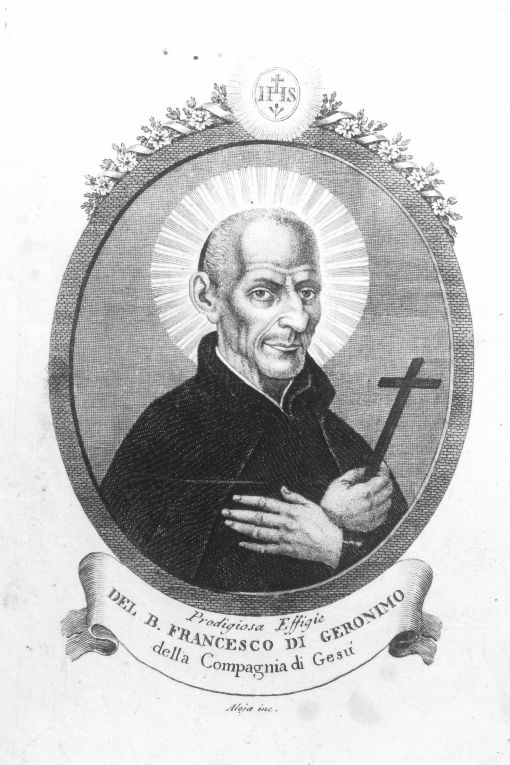 beato Francesco di Geronimo (stampa) di Alloja Raffaello (secc. XVII/ XVIII)