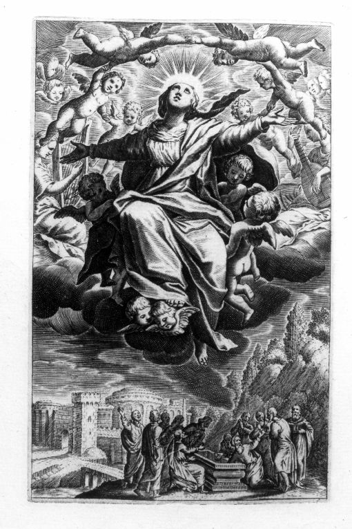 assunzione della Madonna (stampa) - ambito italiano (sec. XVII)
