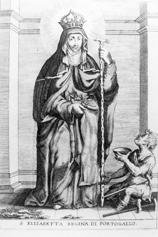 Santa Elisabetta del Portogallo (stampa) - ambito italiano (sec. XVII)