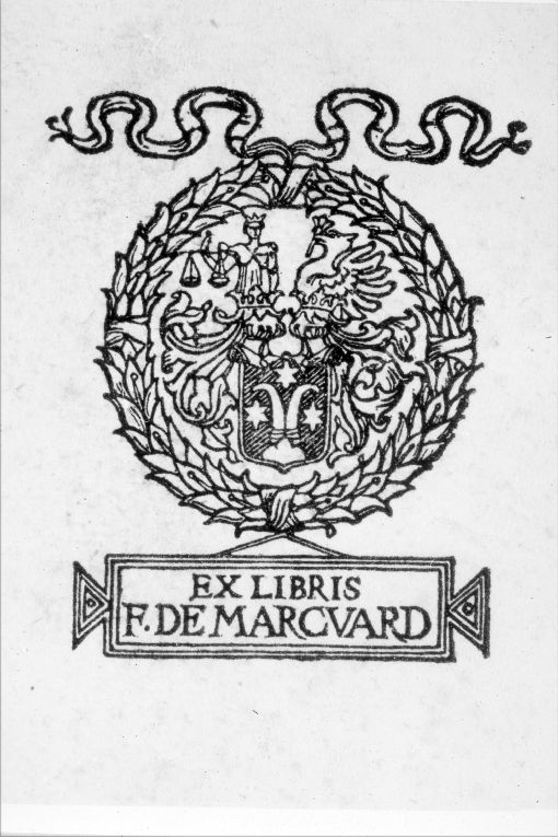 Arme gentilizia De Marcuard (stampa) - ambito toscano (sec. XIX)