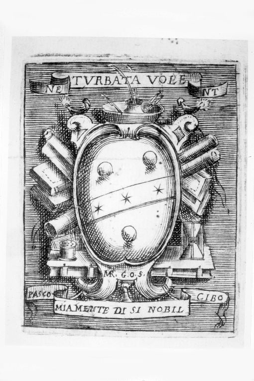 Arme vescovile Bichi (stampa smarginata) - ambito toscano (sec. XVIII)