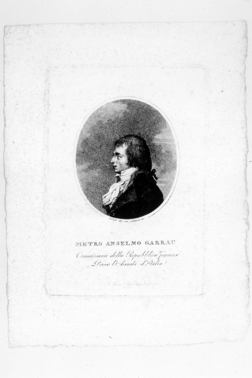 Ritratto di Pietro Anselmo Garrau, marchese di Bernounville (stampa) di Lasinio Carlo, Wicar Jean Baptiste Joseph (sec. XIX)