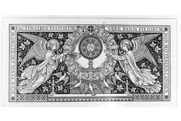 gloria del Santissimo Sacramento (stampa) di Fr. M. Sch (sec. XIX)