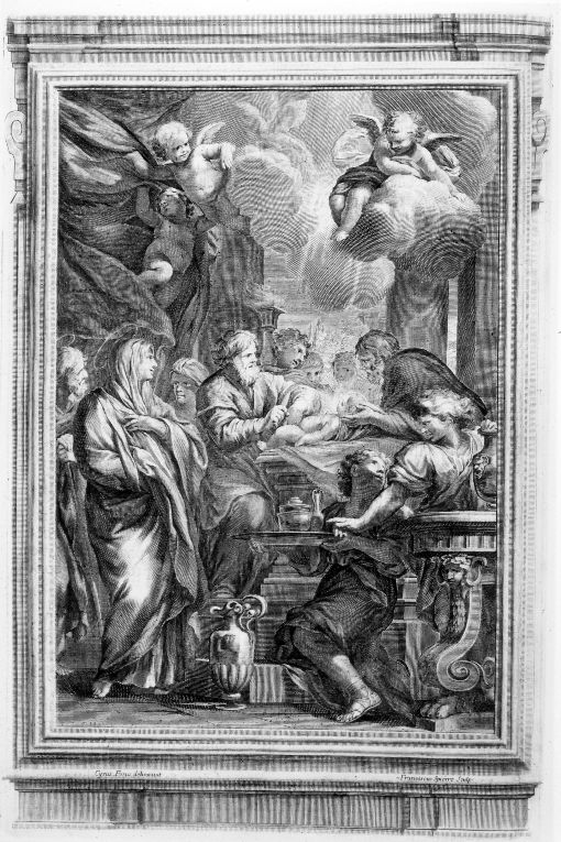 circoncisione di Gesù Bambino (stampa) di Ferri Ciro, Spierre Francoise (sec. XVII)
