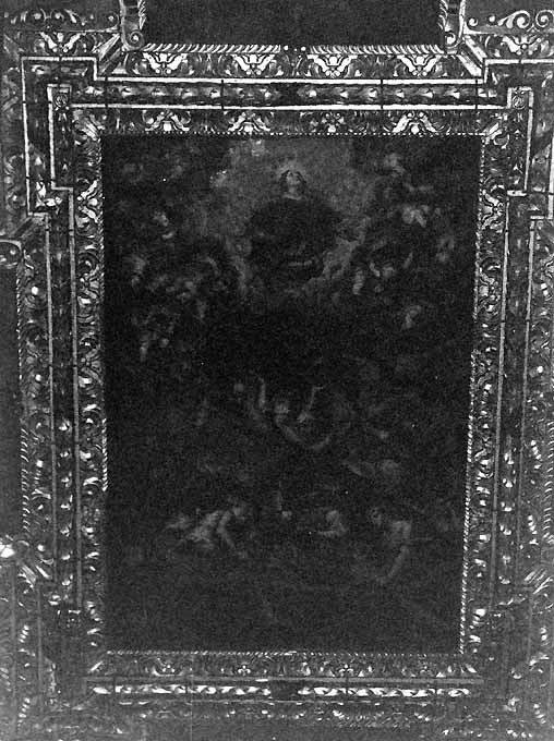 Immacolata, angeli, cherubini, san Nicola di Bari (dipinto) di Rosa Carlo (sec. XVII)