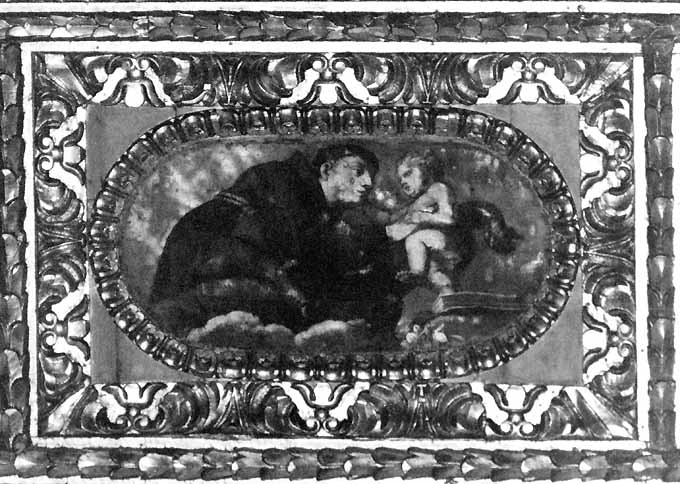 Sant'Antonio da Padova con il bambino (dipinto) di Rosa Carlo (sec. XVII)
