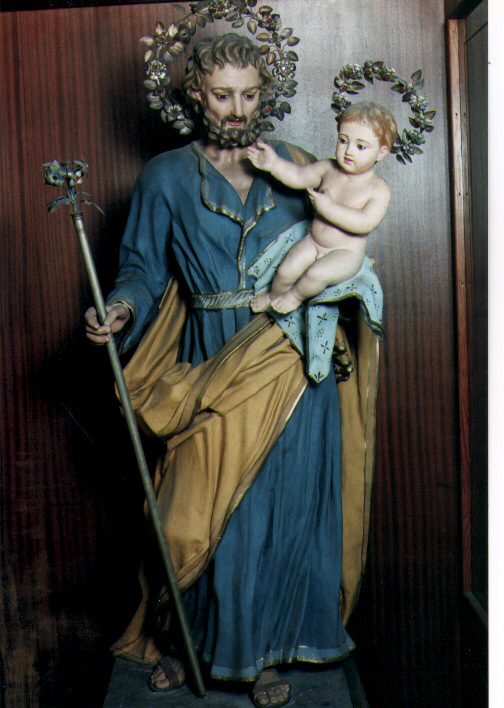 San Giuseppe e Gesù Bambino (statua) di Febbraro S (fine/inizio secc. XIX/ XX)
