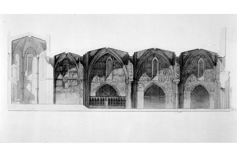 Sezione della chiesa di Santa Caterina d'Alessandria (disegno) di Cavoti Pietro (seconda metà sec. XIX)