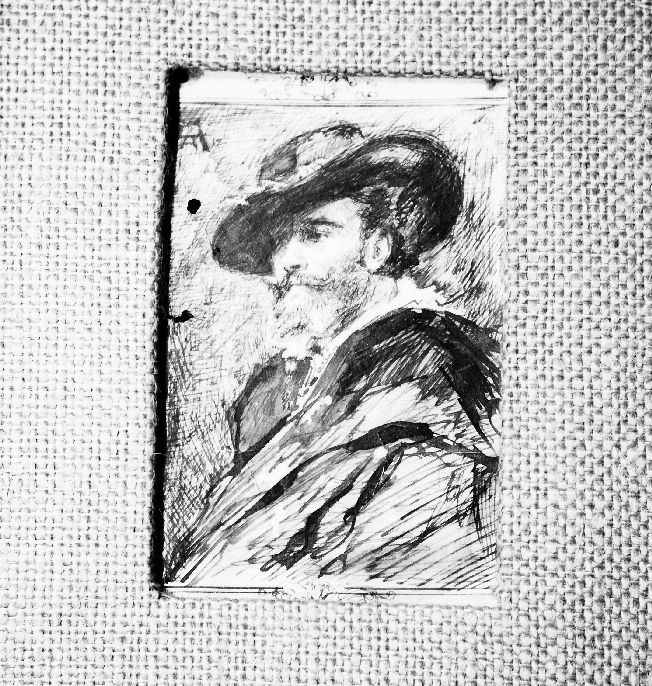 testa d'uomo con barba (disegno) di Altamura Francesco Saverio Raffaele (sec. XIX)