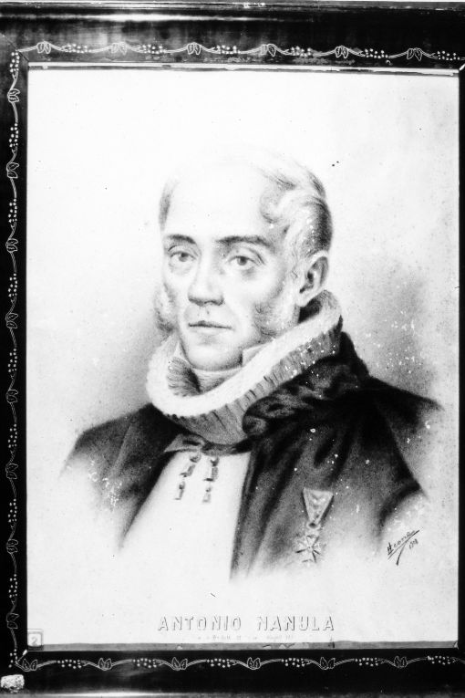 Ritratto di Antonio Nanula, Ritratto d'uomo (disegno) di Leone E (sec. XX)