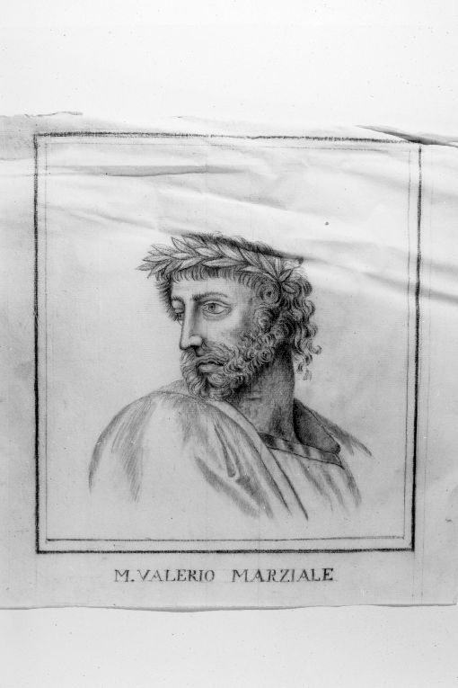 Ritratto di Marco Valerio Marziale (disegno) - ambito italiano (prima metà sec. XVIII)
