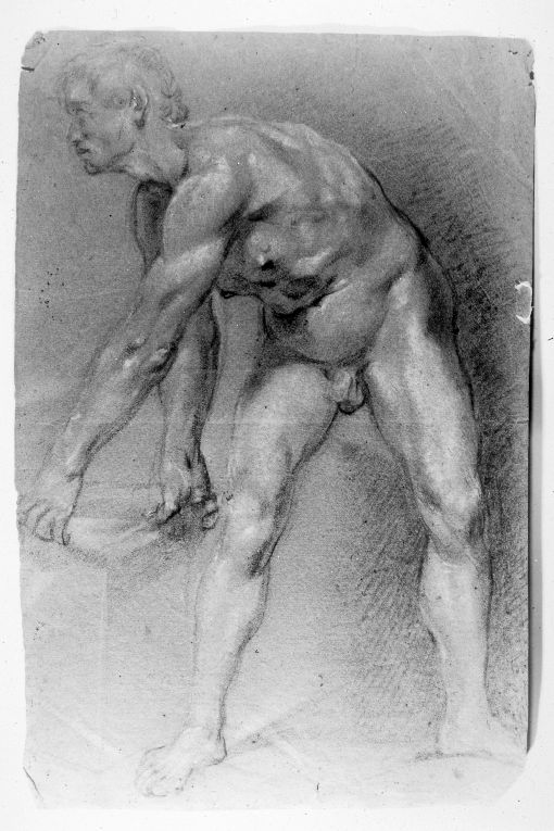 Nudo virile (disegno) - ambito Italia meridionale (sec. XIX)