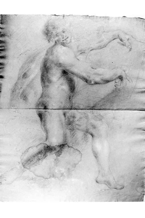 Nudo virile (disegno) - ambito italiano (secc. XVII/ XVIII)