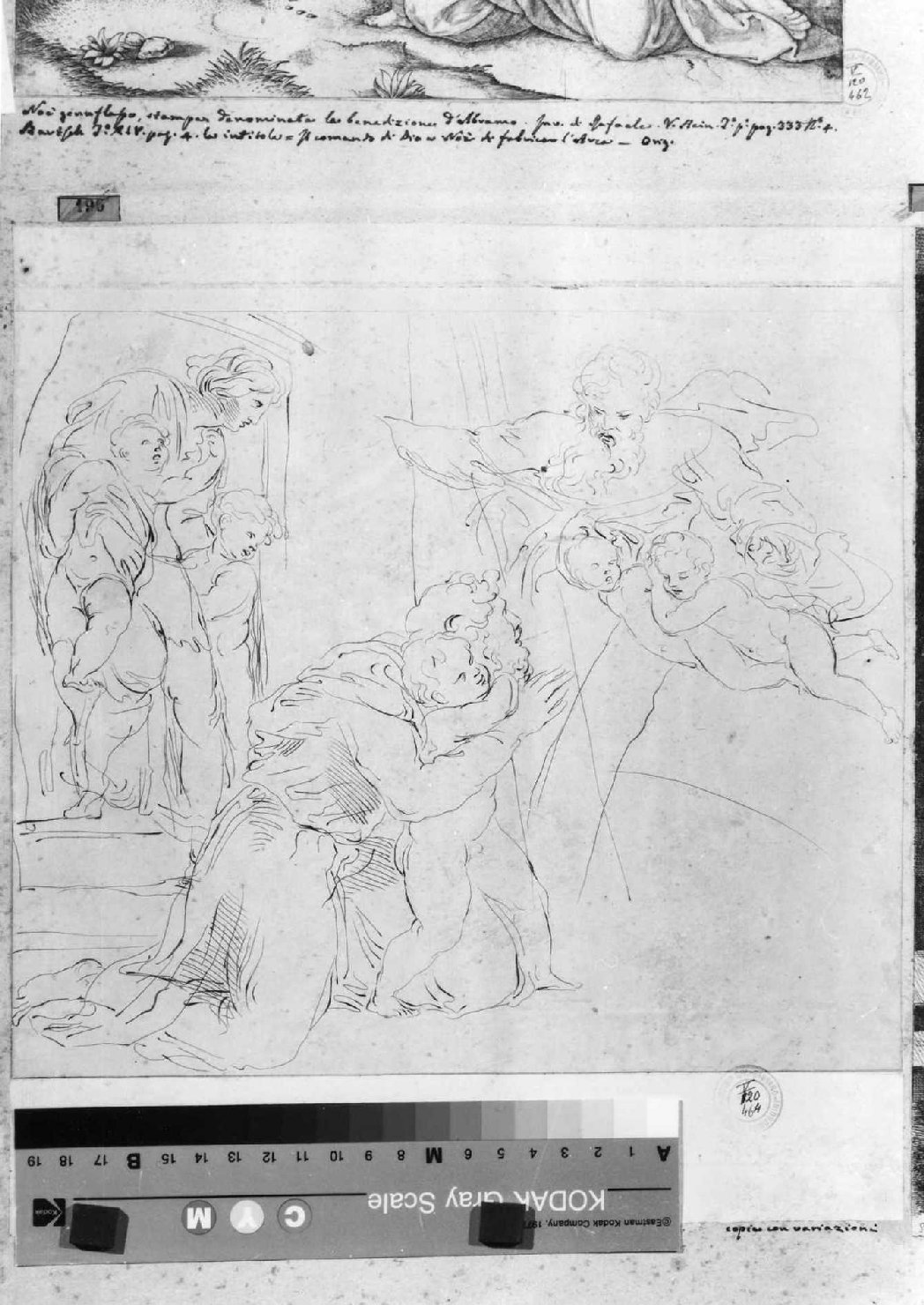 uscita di Noè e della sua famiglia dall'arca (stampa smarginata) di Sanzio Raffaello (secc. XVI/ XVIII)
