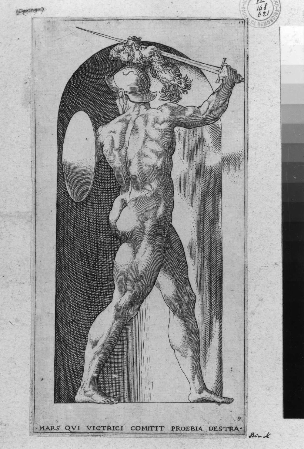 Marte (stampa smarginata, serie) di Rosso Fiorentino, Binck Jacob (sec. XVI)