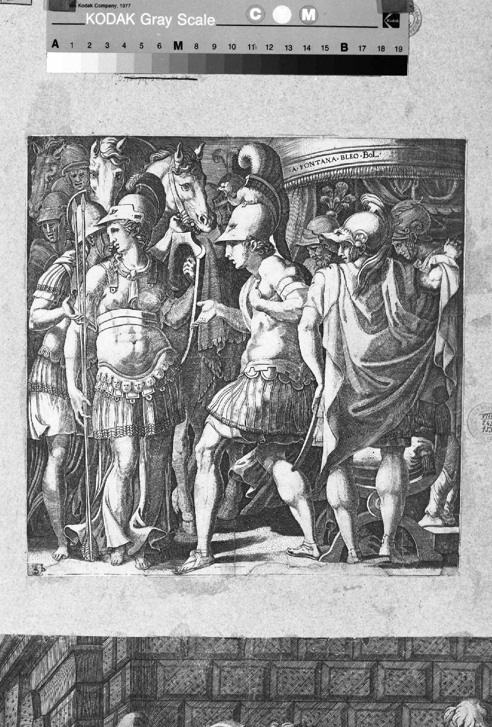 Alessandro Magno incontra Talestris (stampa smarginata) di Primaticcio Francesco (sec. XVI)