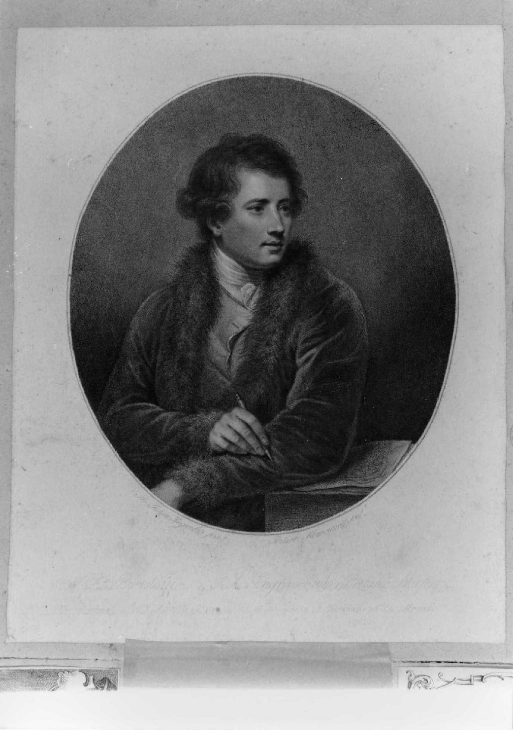 ritratto di Francesco Bartolozzi (stampa smarginata) di Marcuard Robert Samuel, Reynolds Joshua (sec. XVIII)