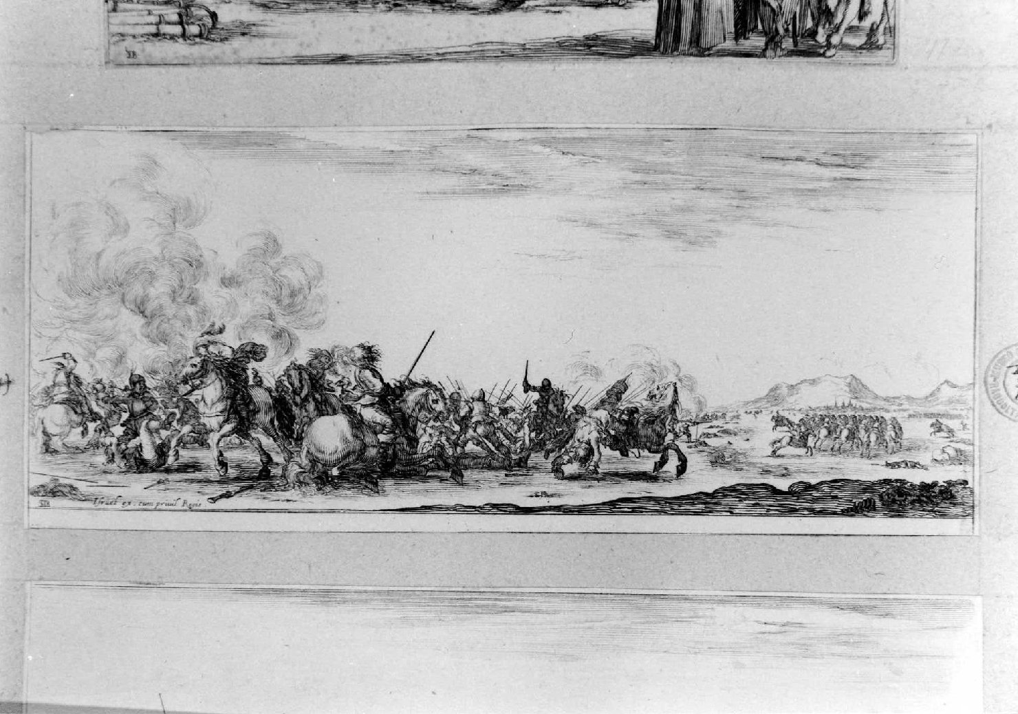 scene di battaglia (stampa smarginata, serie) di Della Bella Stefano (sec. XVII)